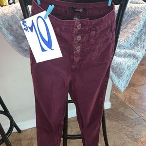 High waisted skinny jeans